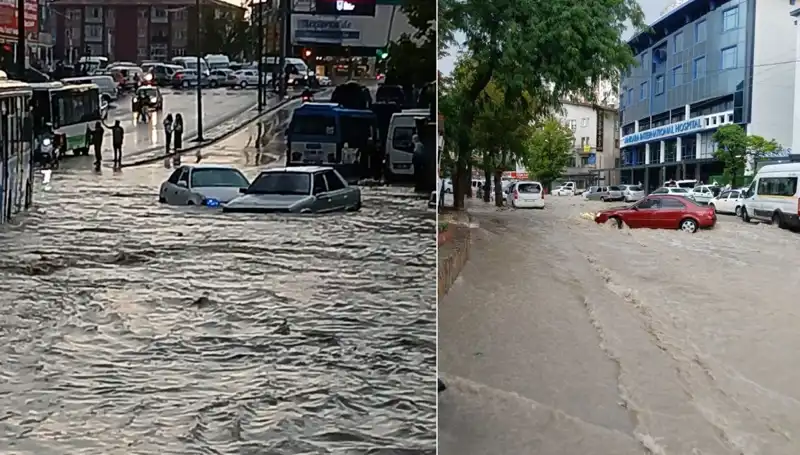 Ankara'da Şiddetli Sağanak Yağış: Arabalar Sürüklendi, Hayatlar Alt Üst Oldu!