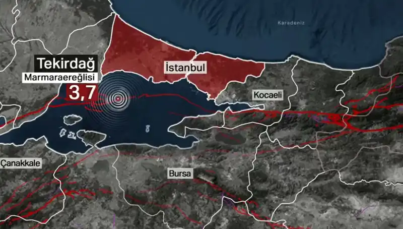 Marmara Denizi'nde Beklenmedik Olay: 3,7 Büyüklüğünde Deprem Gerçekleşti