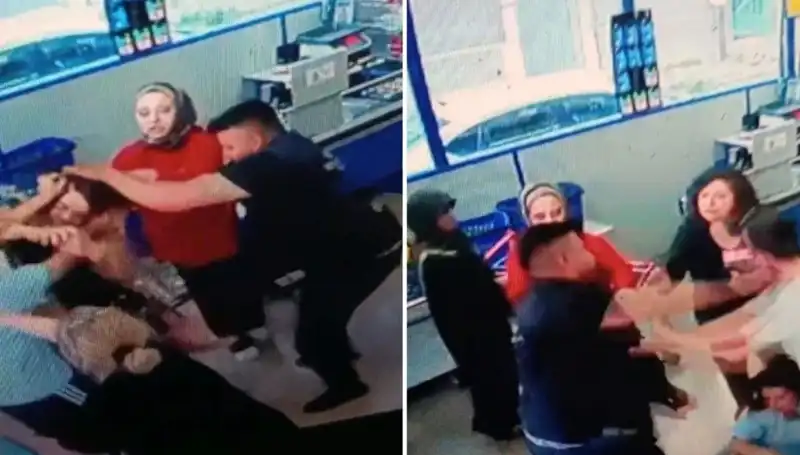 Markette İşlenen Şok Olay: Kadını Saçından Tutup Yumrukladılar!