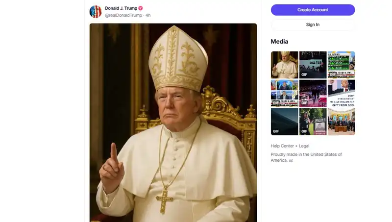 Trump, Papalık İle Oyununu Büyütüyor: Kendi Fotoğrafını Paylaştı!